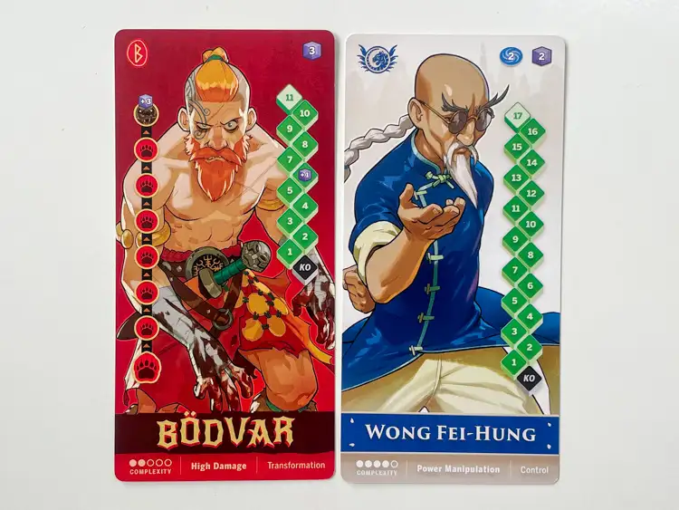 条件を満たすと熊に変身する熊戦士(ベアセルク)の「ボドヴァー」と、気功使いの「ウォン・フェイ・フォン」タッグ